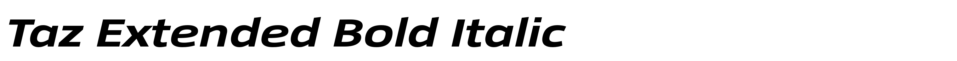 Taz Extended Bold Italic